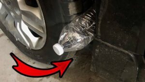 Hvis du ser en plastikflaske mellem hjulet og skærmen på din bil i højre side, skal du være forsigtig: du er i fare. Gå ikke ud af bilen og lad dine nøgler blive i kabinen. Her er hvorfor