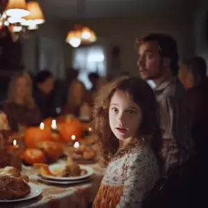Ved Thanksgiving-middagen rejste min datter sig og råbte: 'Og hvor er den kvinde, far holder i vores skur?'