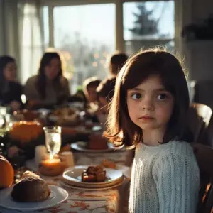 Ved Thanksgiving-middagen rejste min datter sig og råbte: 'Og hvor er den kvinde, far holder i vores skur?'