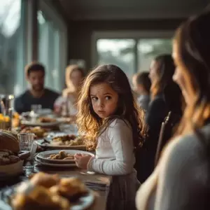 Ved Thanksgiving-middagen rejste min datter sig og råbte: 'Og hvor er den kvinde, far holder i vores skur?'