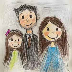 Min 7-årige tegnede et billede af min mand med en anden kvinde og skrev: 'Jeg kan ikke vente på, at du bliver min mor'