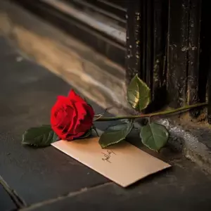 Hver nat i uger fandt jeg en rød rose uden for min dør - indtil den kom med en note, der førte mig til den skræmmende hemmelighed bag den