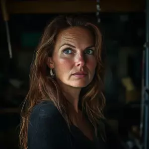 Jeg gik ind i min mands aflåste garage, hvor han tilbragte hver aften — billeder af en smuk ung kvinde var spredt ud over det hele.