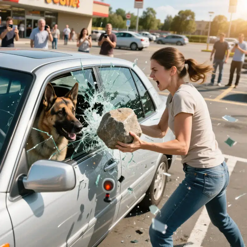 Jeg smadrede en fremmeds bilrude for at redde en hund – og så skete der noget helt uventet